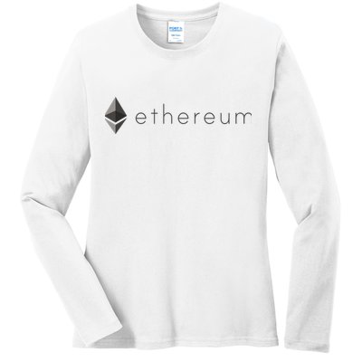 Ethereum Coin Cryptocurrency Ladies Long Sleeve Shirt
