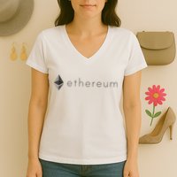 Ethereum Coin Cryptocurrency Women's V-Neck T-Shirt