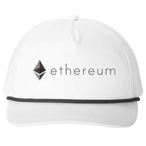 Ethereum Coin Cryptocurrency Snapback Five-Panel Rope Hat