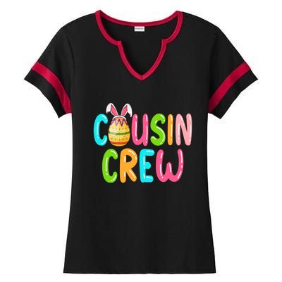 Easter Cousin Crew Family Matching Meaningful Gift Ladies Halftime Notch Neck Tee