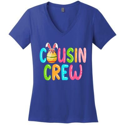 Easter Cousin Crew Family Matching Meaningful Gift Women's V-Neck T-Shirt