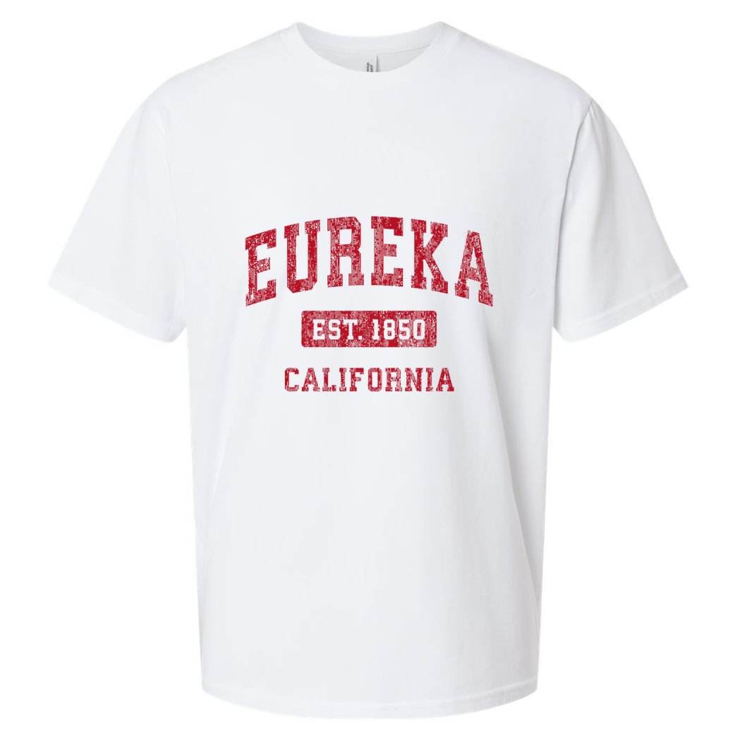 Eureka California Ca Vintage Sports Sueded Cloud Jersey T-Shirt