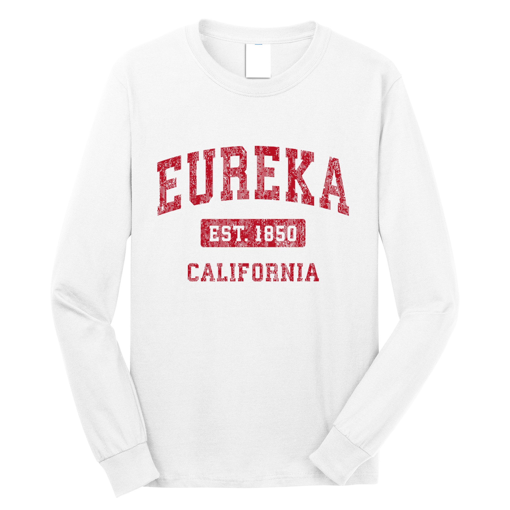 Eureka California Ca Vintage Sports Long Sleeve Shirt