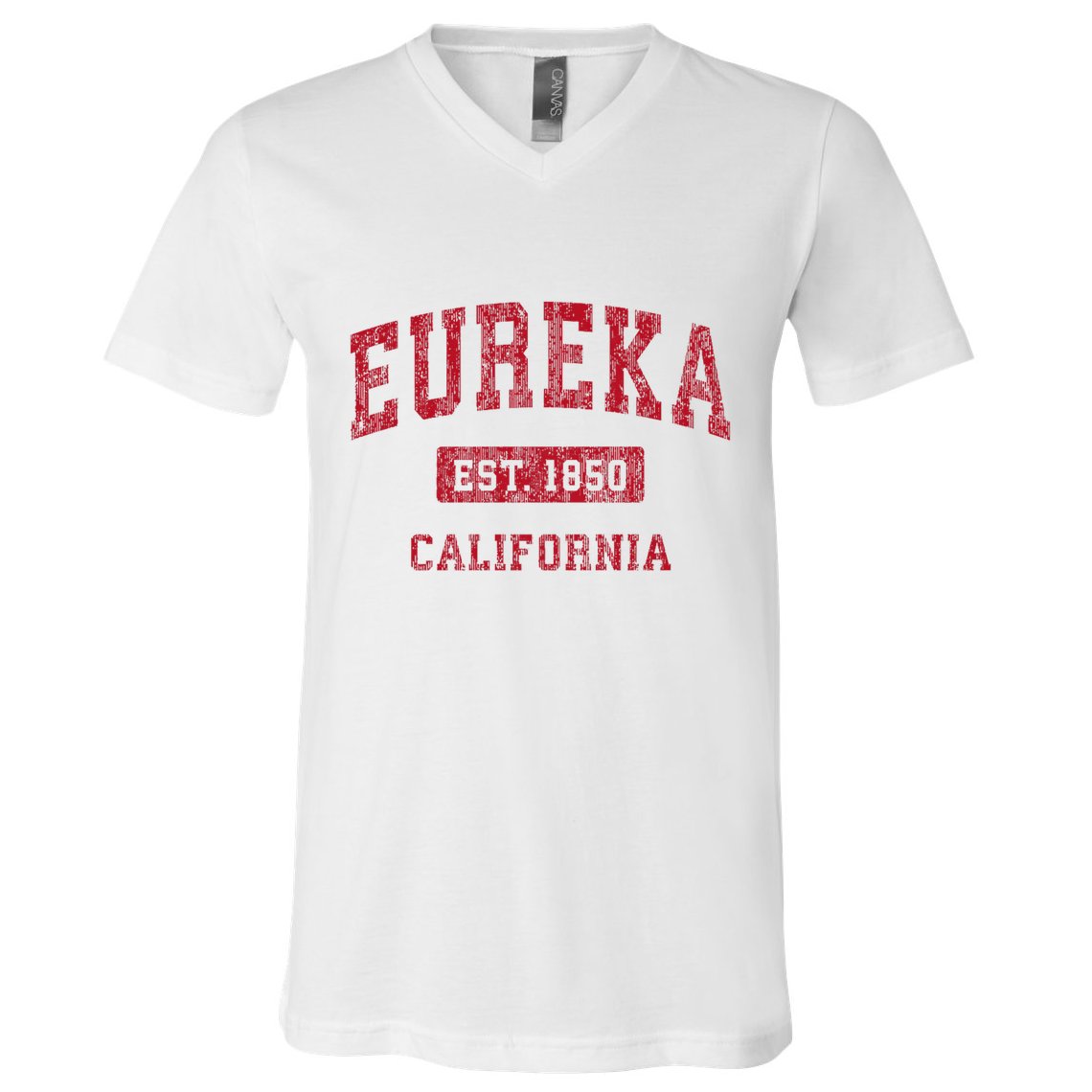 Eureka California Ca Vintage Sports V-Neck T-Shirt