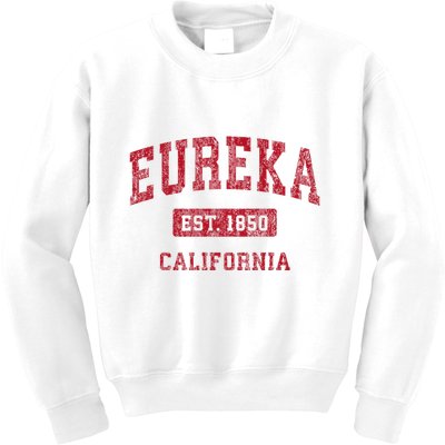 Eureka California Ca Vintage Sports Kids Sweatshirt