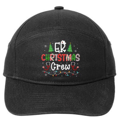 Er Christmas Crew Emergency Room Nurse Er Techs Secretary 7-Panel Snapback Hat