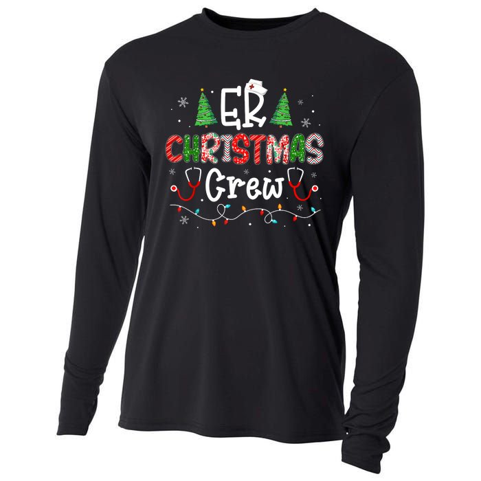 Er Christmas Crew Emergency Room Nurse Er Techs Secretary Cooling Performance Long Sleeve Crew