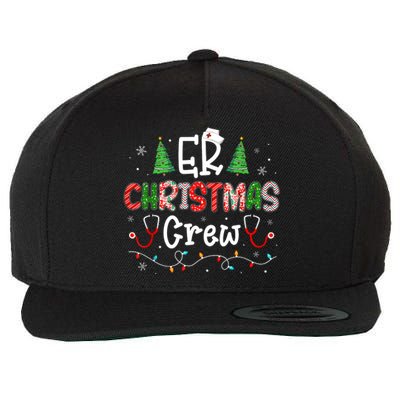 Er Christmas Crew Emergency Room Nurse Er Techs Secretary Wool Snapback Cap