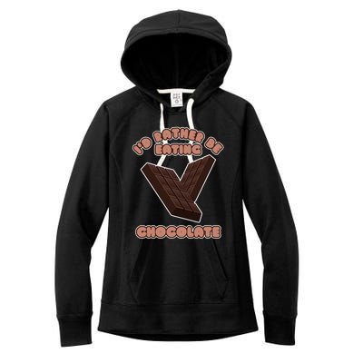 Eating Chocolate Cocoa Fan Chocolatier Cool Gift Women's Fleece Hoodie