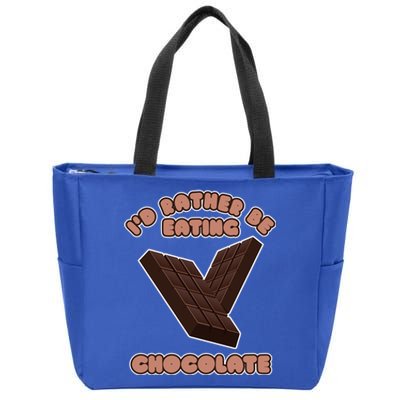 Eating Chocolate Cocoa Fan Chocolatier Cool Gift Zip Tote Bag