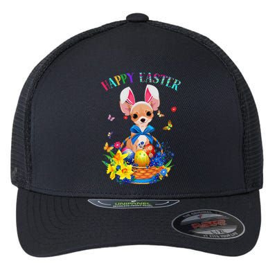 Easter Cute Chihuahua Dog Lover Gifts Bunny Eggs Easter Flexfit Unipanel Trucker Cap