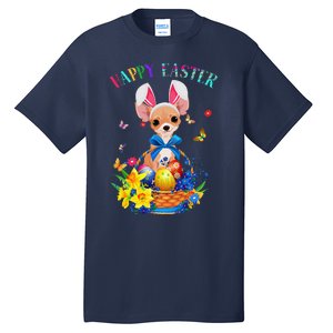 Easter Cute Chihuahua Dog Lover Gifts Bunny Eggs Easter Tall T-Shirt