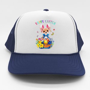 Easter Cute Chihuahua Dog Lover Gifts Bunny Eggs Easter Trucker Hat