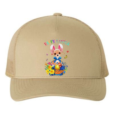 Easter Cute Chihuahua Dog Lover Gifts Bunny Eggs Easter Yupoong Adult 5-Panel Trucker Hat