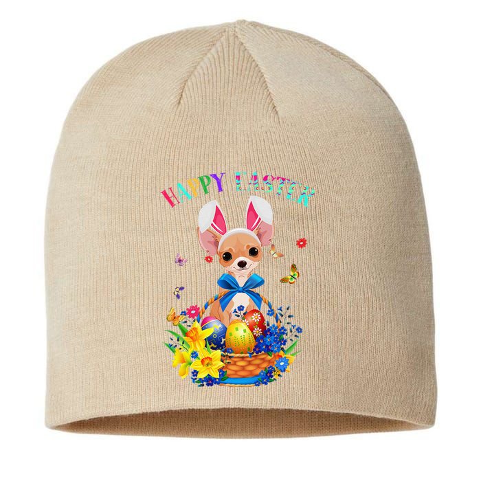 Easter Cute Chihuahua Dog Lover Gifts Bunny Eggs Easter Sustainable Beanie