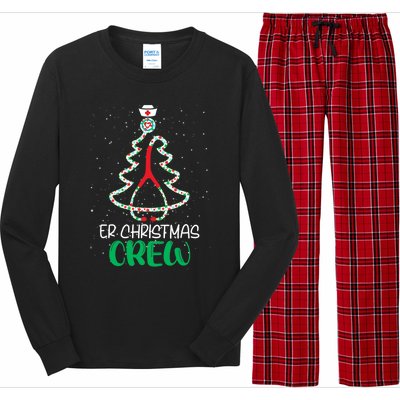 Er Christmas Crew Tree Emergency Room Funny Xmas Nurse Er Gift Long Sleeve Pajama Set