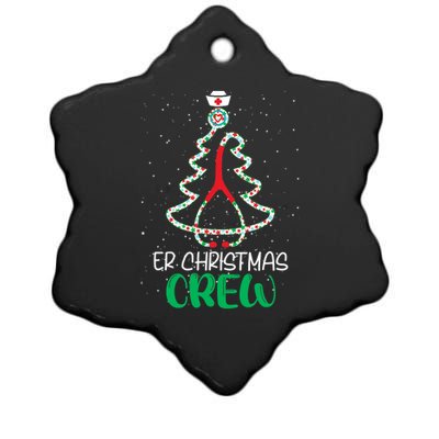 Er Christmas Crew Tree Emergency Room Funny Xmas Nurse Er Gift Ceramic Star Ornament