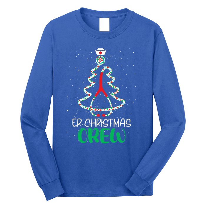 Er Christmas Crew Tree Emergency Room Funny Xmas Nurse Er Gift Long Sleeve Shirt