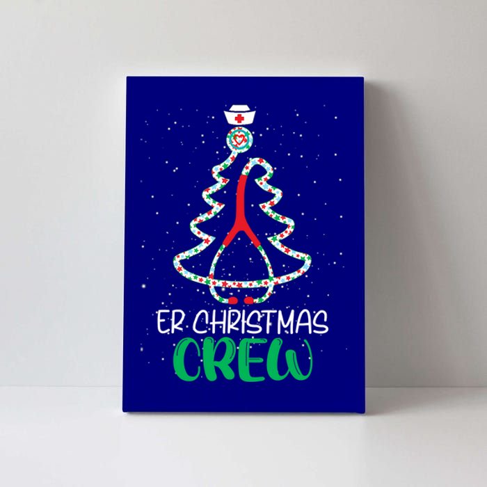 Er Christmas Crew Tree Emergency Room Funny Xmas Nurse Er Gift Canvas