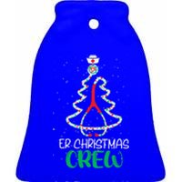 Er Christmas Crew Tree Emergency Room Funny Xmas Nurse Er Gift Ceramic Bell Ornament