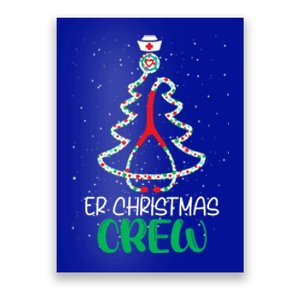 Er Christmas Crew Tree Emergency Room Funny Xmas Nurse Er Gift Poster