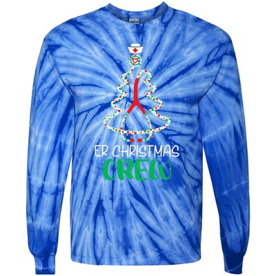 Er Christmas Crew Tree Emergency Room Funny Xmas Nurse Er Gift Tie-Dye Long Sleeve Shirt