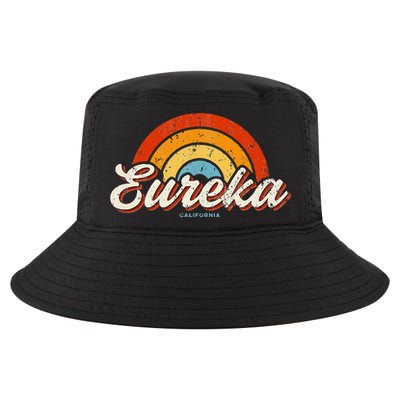 Eureka California Ca Vintage Rainbow Retro 70s Cool Comfort Performance Bucket Hat