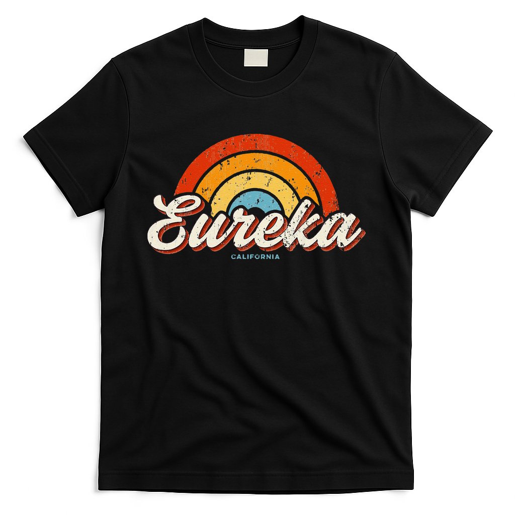 Eureka California Ca Vintage Rainbow Retro 70s T-Shirt