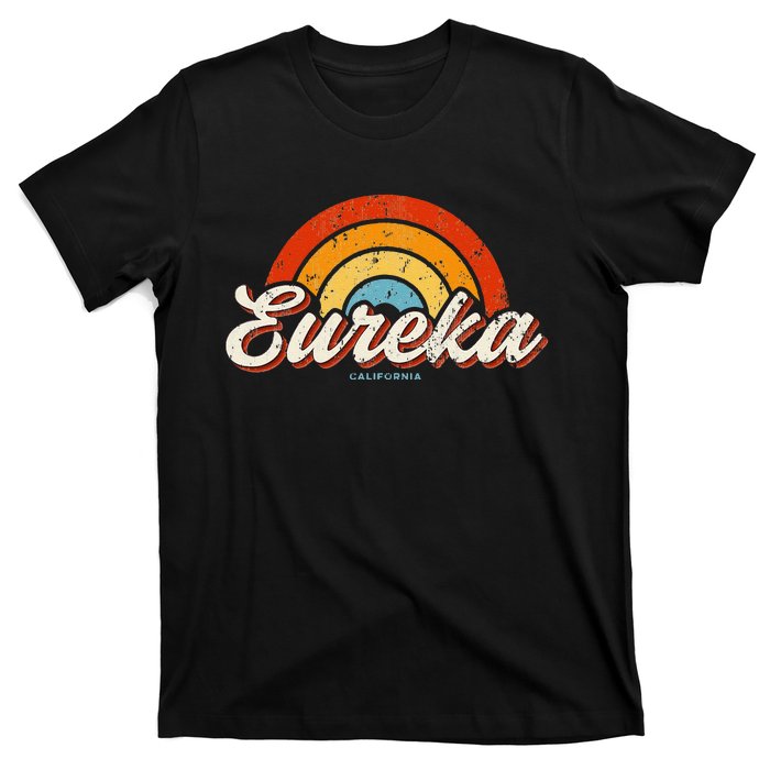 Eureka California Ca Vintage Rainbow Retro 70s T-Shirt