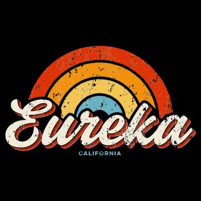 Eureka California Ca Vintage Rainbow Retro 70s T-Shirt