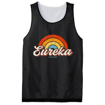 Eureka California Ca Vintage Rainbow Retro 70s Mesh Reversible Basketball Jersey Tank