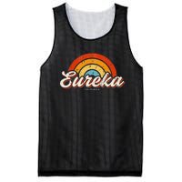 Eureka California Ca Vintage Rainbow Retro 70s Mesh Reversible Basketball Jersey Tank