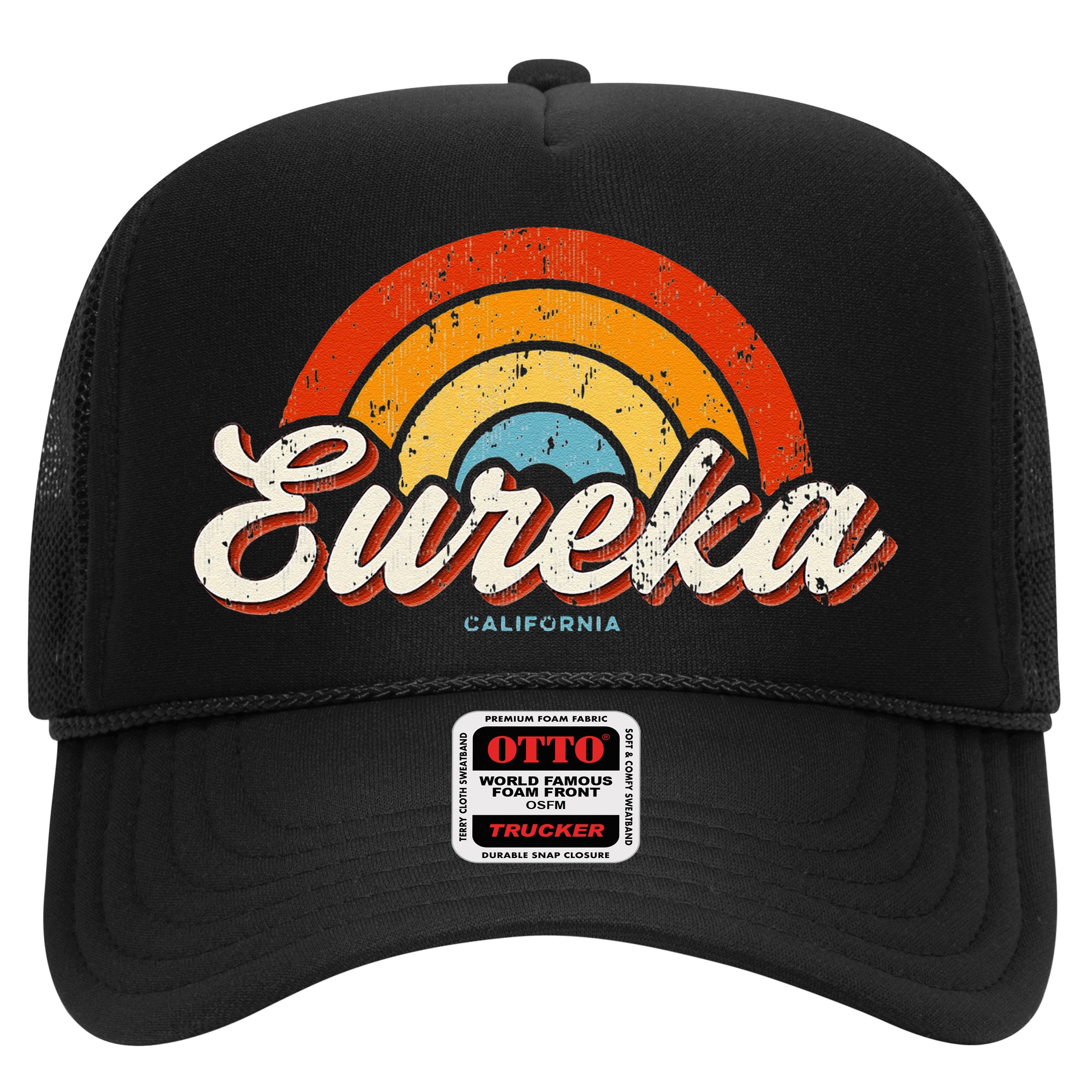 Eureka California Ca Vintage Rainbow Retro 70s Hat