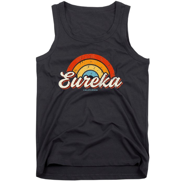 Eureka California Ca Vintage Rainbow Retro 70s Tank Top