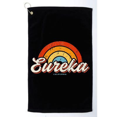 Eureka California Ca Vintage Rainbow Retro 70s Golf Towel