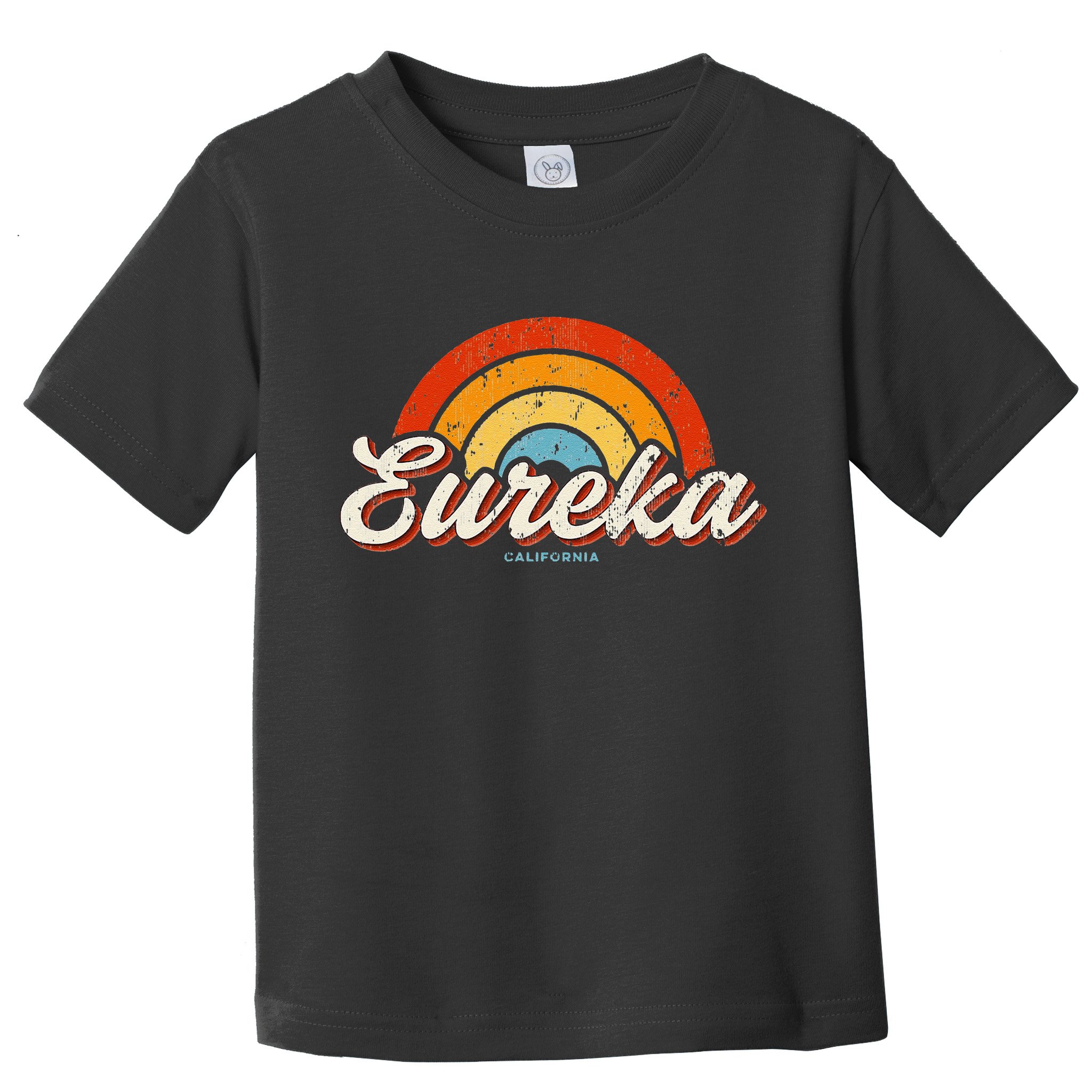 Eureka California Ca Vintage Rainbow Retro 70s Toddler T-Shirt
