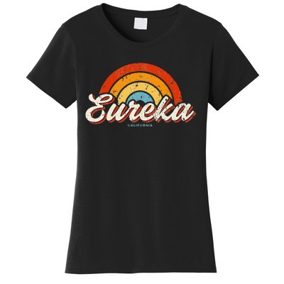 Eureka California Ca Vintage Rainbow Retro 70s Women's T-Shirt