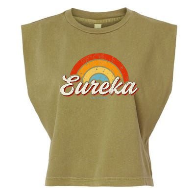 Eureka California Ca Vintage Rainbow Retro 70s Garment-Dyed Women's Muscle Tee