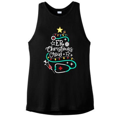 ER Christmas Crew Emergency Room Nurse ER Techs Secretary Ladies PosiCharge Tri-Blend Wicking Tank