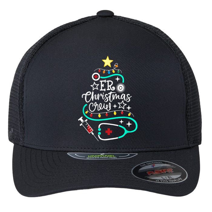 ER Christmas Crew Emergency Room Nurse ER Techs Secretary Flexfit Unipanel Trucker Cap