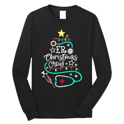 ER Christmas Crew Emergency Room Nurse ER Techs Secretary Long Sleeve Shirt