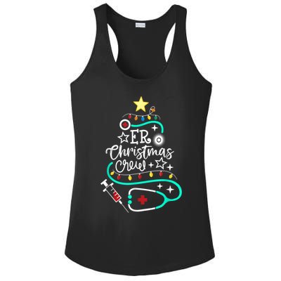 ER Christmas Crew Emergency Room Nurse ER Techs Secretary Ladies PosiCharge Competitor Racerback Tank