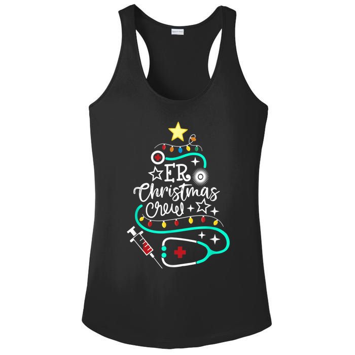 ER Christmas Crew Emergency Room Nurse ER Techs Secretary Ladies PosiCharge Competitor Racerback Tank