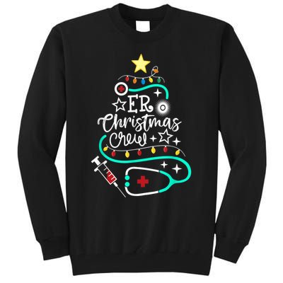 ER Christmas Crew Emergency Room Nurse ER Techs Secretary Tall Sweatshirt