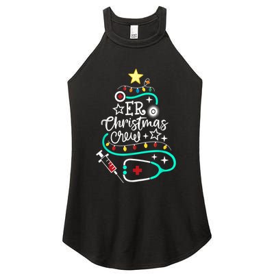 ER Christmas Crew Emergency Room Nurse ER Techs Secretary Women's Perfect Tri Rocker Tank