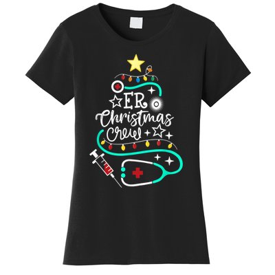 ER Christmas Crew Emergency Room Nurse ER Techs Secretary Women's T-Shirt