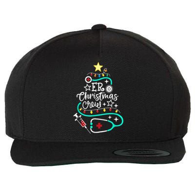 ER Christmas Crew Emergency Room Nurse ER Techs Secretary Wool Snapback Cap