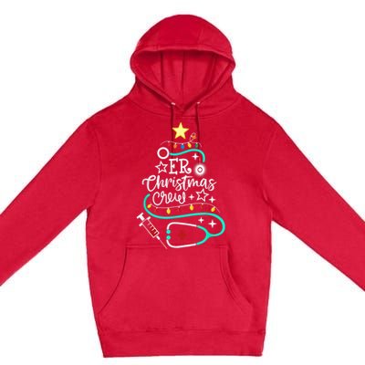 ER Christmas Crew Emergency Room Nurse ER Techs Secretary Premium Pullover Hoodie