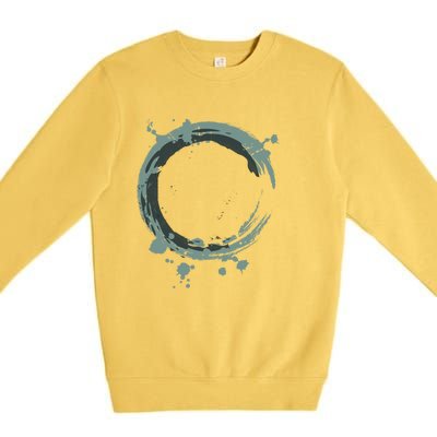 Enso Circle Cool Gift Zen Circle Cool Gift Buddhism Yoga Spiritual Karma Gift Premium Crewneck Sweatshirt