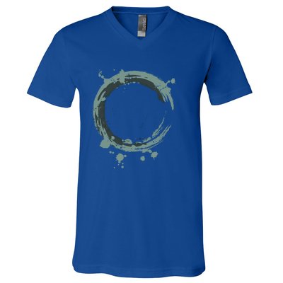 Enso Circle Cool Gift Zen Circle Cool Gift Buddhism Yoga Spiritual Karma Gift V-Neck T-Shirt